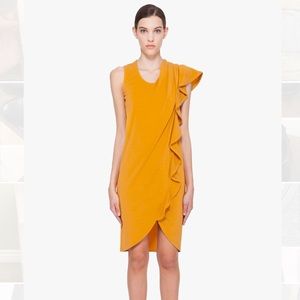 Viktor & Rolf Yellow Ruffle Asymmetrical Dress